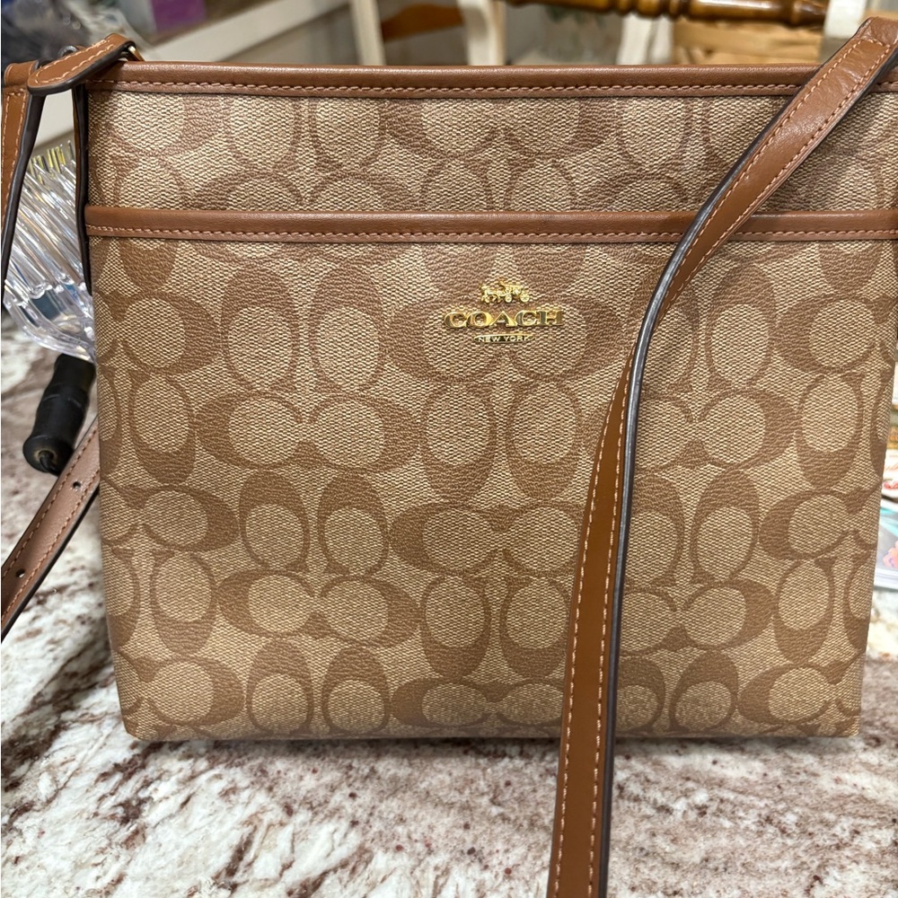 Coach Brown Signature Crossbody Bag